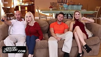 Family Strokes - Horny Girlfriend (SierraNicole) Seduces & Fuck Boyfriends Dad